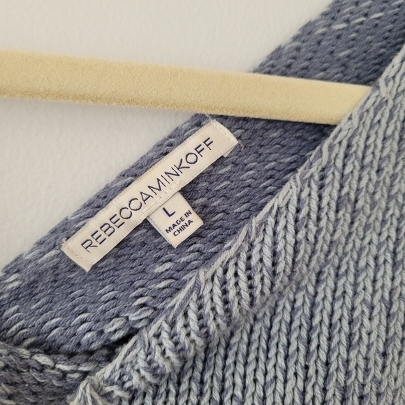 REBECCA MINKOFF Blue Long Sleeve Cute Back Knot Sweater - Picture 6 of 9